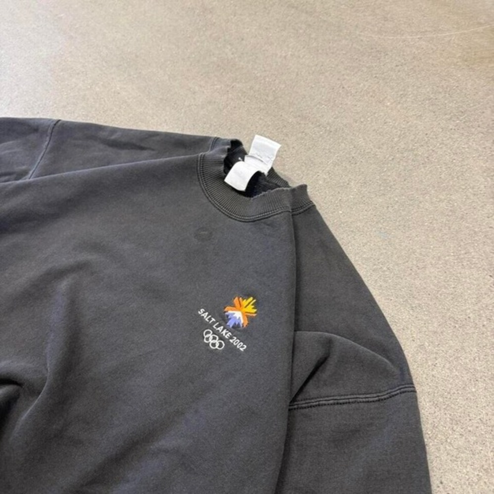 vintage 2002 SLC olympics faded embroidered‎ crewneck boxy large